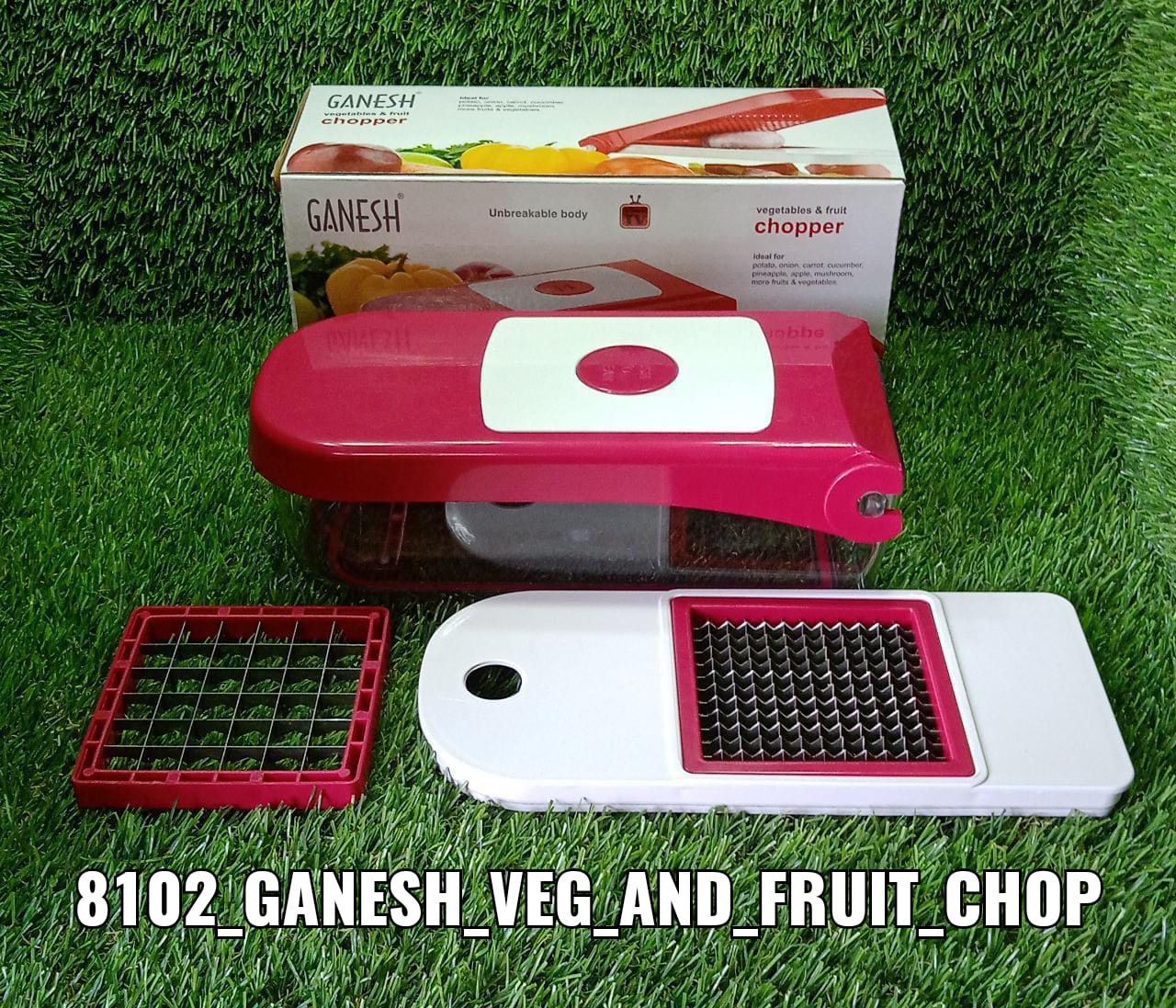 Ganesh red plastic chopper, vegetable and fruit cutter, different angles and details. Ganesh red plastic chopper, vegetable and fruit cutter, different angles and details.